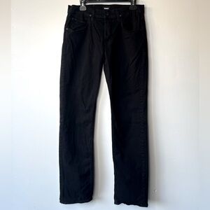 Hudson Byron 5 Pocket Straight Leg Black Denim Jeans, 31